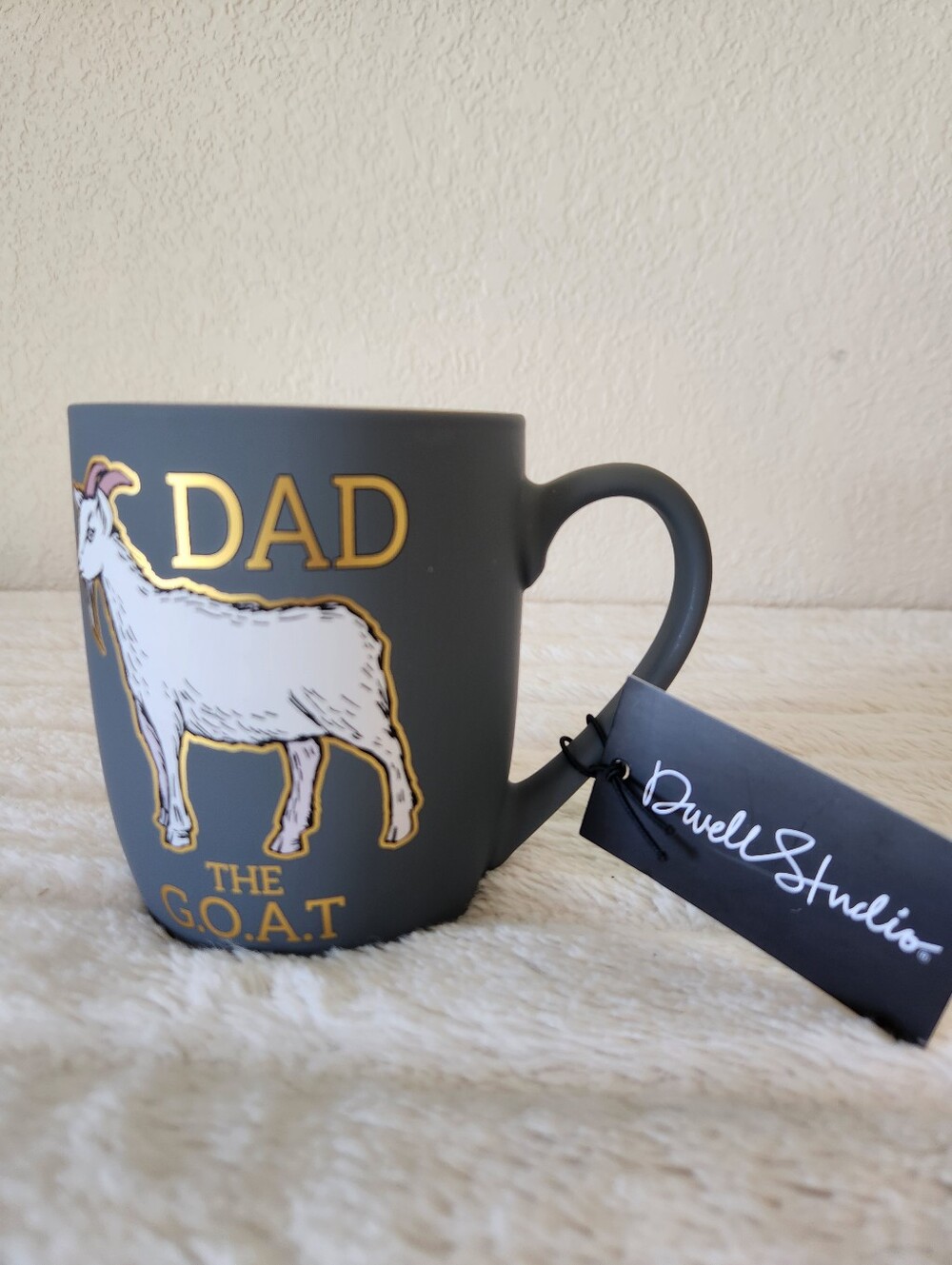 Dad The G.O.A.T. Grey Matte Ceramic Mug